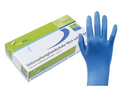 Rukavice Smart NITRIL 100ks, modré, vel. L