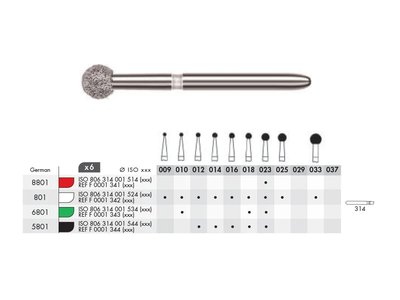 Diamant - kulička FG (6ks) - Velikost: F000134102300