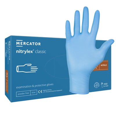 Rukavice Mercator Nitrylex classic blue - XS