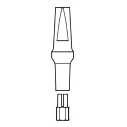 Abutment 360° - rovný, zelená 3,3/1 mm 1 ks