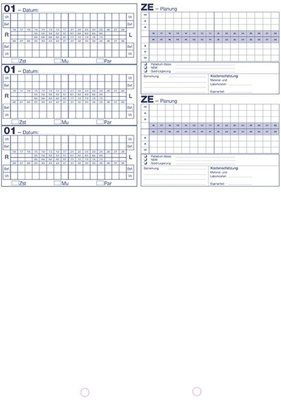 Kartei-Einlegeblätter