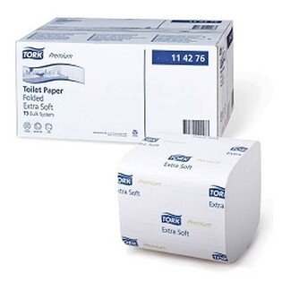 Papier toaletowy Tork Premium Extra Soft biały w składce - 1 kostka