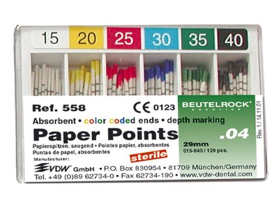 VDW - Papírové čepy .04, vel. 020