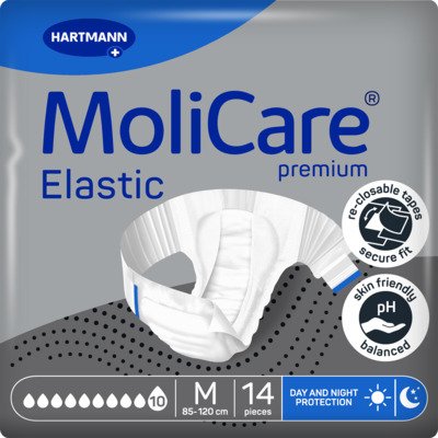 MoliCare Elastic zalepovací kalhotky 10 kapek vel. M 14 ks