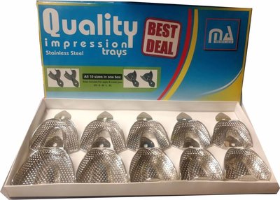 Lžíce otiskovací perforovaná HČ + DČ set