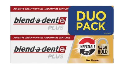 Blend-a-dent Plus Unbeatable Bite No Flavor fixační krém 2×40 g
