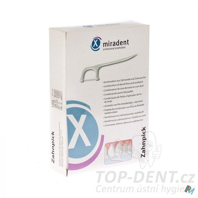 Miradent Dental Floss mečíky, 100ks