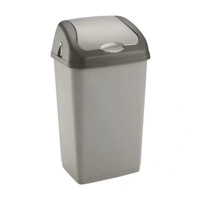 Koš odpadkový výklopný, šedý, 18 l