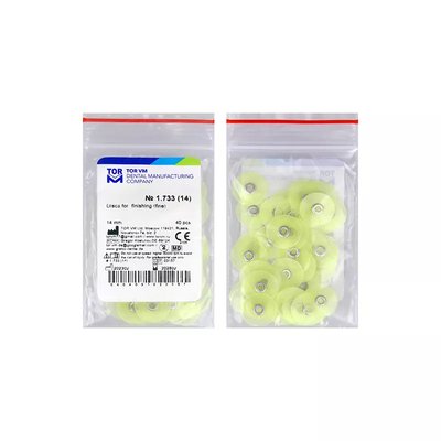 Krążki polerskie Żółte Fine 14mm 40szt TOR 1,733