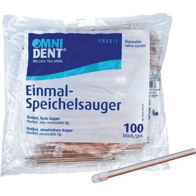 OMNIDENT Savky s Odnímatelnou Čepičkou 12,5cm Transparentní 100ks 5+1 Zdarma