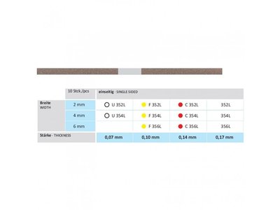 HORICO Diamantovaný pásek - jednostranný, 6mm, délka 15cm, C356L