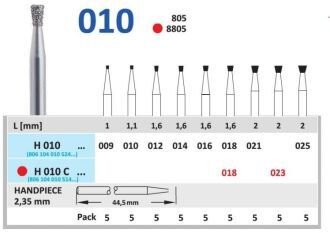 HORICO diamant vrták - obrácený kónus ISO25