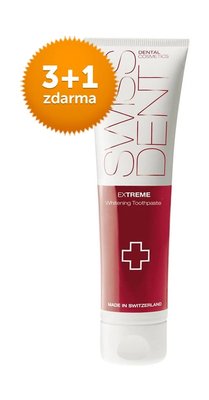SWISSDENT Extreme bělící zubní pasta 100 ml 3+1 ZDARMA