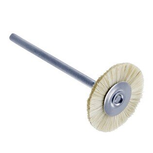 Meisinger szczotka polerska biała twarda (końskie włosie) 110.104.190 montowana na mandrelce do prostnicy