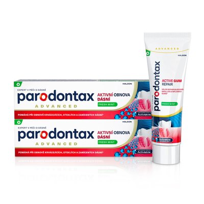 Parodontax aktivní obnova dásní Fresh Mint zubní pasta 2×75 ml