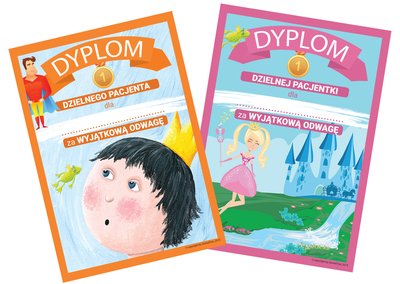 Zabawka - dyplom "Dzielny Pacjent" 10 + 5 GRATIS - księżniczka