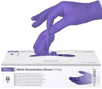 Polodent Pearl nitrilové rukavice cobalt XS