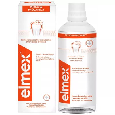 ELMEX PRZECIW PRÓCHNICY płyn do płukania jamy ustnej 400ml