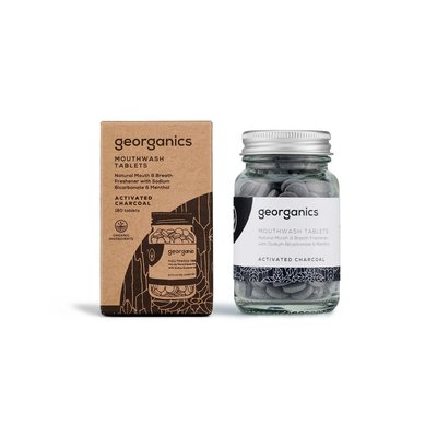 Georganics Activated Charcoal ústní voda v tabletách 180 ks