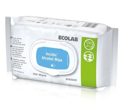 Ecolab Incidin Alcohol Wipe, dezinfekční ubrousky s alkoholem, flowpack, 100 ks