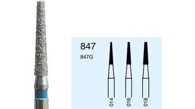 Omni Diamanten 847 - Packung 5 Stück grün grob, FG, Figur 172 Konus flach, 8 mm, ISO 014