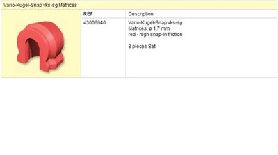 VKS Matrice SG 1,7 červená 8ks