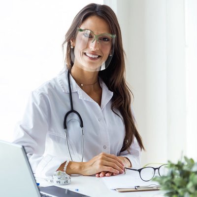 Ochranné štíty COMFORT RELAX + sada 4 ks fólií Biela