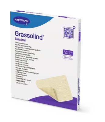 Grassolind neutral krytí s mastí 10 × 10 cm 10 ks