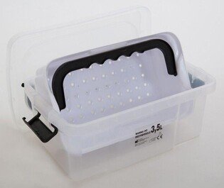 Wanienka 3.5 L przezroczysta z ociekaczem Bill-Dent do dezynfekcji narzędzi