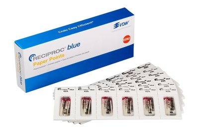 Sączki papierowe Reciproc blue 180 szt. VDW - asortyment