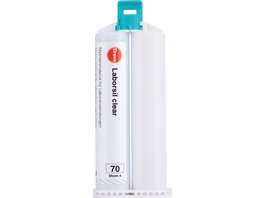 Laborsil clear - Packung 2 x 50 ml Doppelkartusche, 12 Mischkanülen