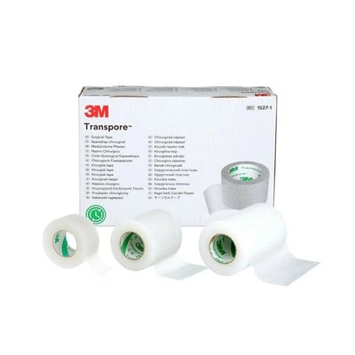 Náplast cívková 3M Transpore, 9,1 m - 1,25 cm