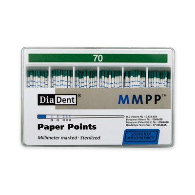 DiaDent Papírové Čepy MMPP 02Taper ISO70 200ks