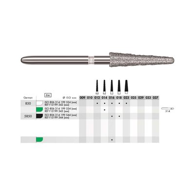 Diamant - kónický zakulacený FG M 016 (6ks)