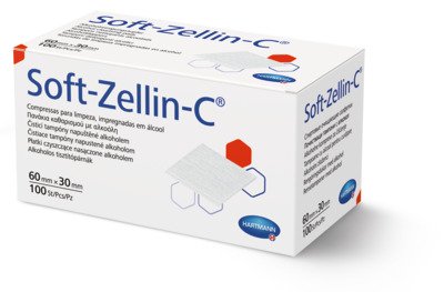 Soft-Zellin C nesterilní tampom s alkoholem 60 × 30 mm 100 ks