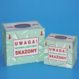 Pudełka na igły i odpady skażone Bene kartonowe średnie 4L