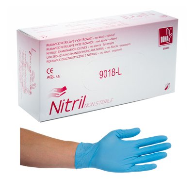 Rukavice Dona Nitril modré - M (200 ks)