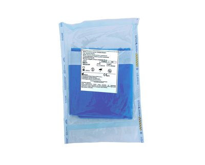 Serwety sterylne 110x90 z przylepcem Euro niebieskie