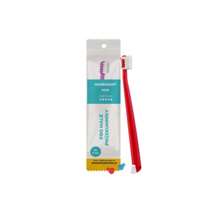 HERBADENT KIDS Zubní Kartáček Ultra Jemná Vlákna Sáček Červená 1ks