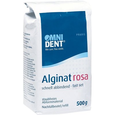OMNIDENT Alginate Rosa s Barevnou Indikací Fast Set Mint 500g 1ks