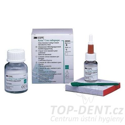 Ketac™ Cem RTG kontrastní skloionomerní fixační cement SET, 33g + 12ml