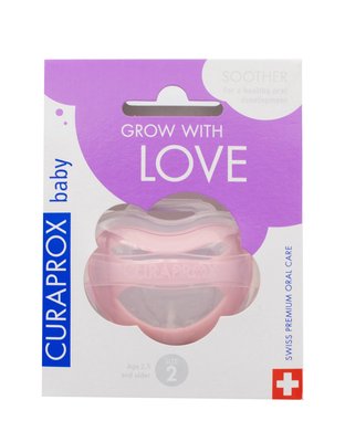 Curaprox Grow With Love 30 m+ dudlík - RŮŽOVÝ