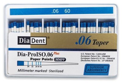 Papírové čepy DiaDent 6% 060
