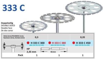 HORICO diamantový disk oboustranný C 45/0,35mm