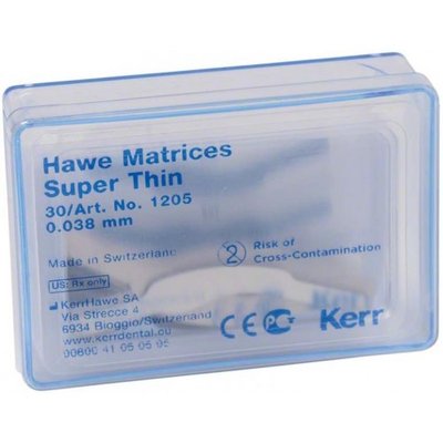 Hawe Neos matrice super tenké ocelové 0,038 mm tvarované 30 ks (Supermat)