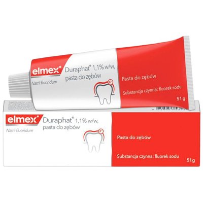 elmex® DURAPHAT 1,1% pasta do zębów 51g