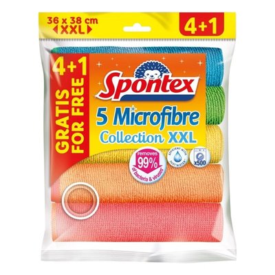 Mikroutěrky SPONTEX XXL 4+1 ks