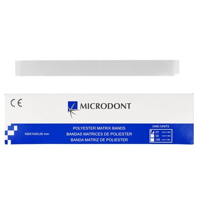 Paski poliestrowe gładkie 25 szt. Microdont - grubość 0,05 mm