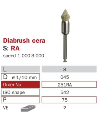 Diaswiss Diabrush ceram 251RA, 2 ks/bal - 045 mm