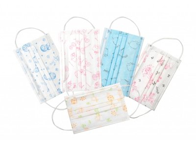 EUROVINA KID 4-vrstvá dětská jednorázová ústenka, 5 motivů, na gumičku 50ks